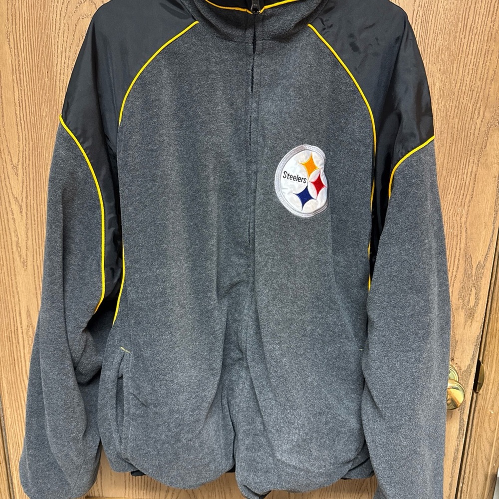 Reversible Pittsburgh Steelers NFL Jacket Vintage Y2k Size Men’s Large